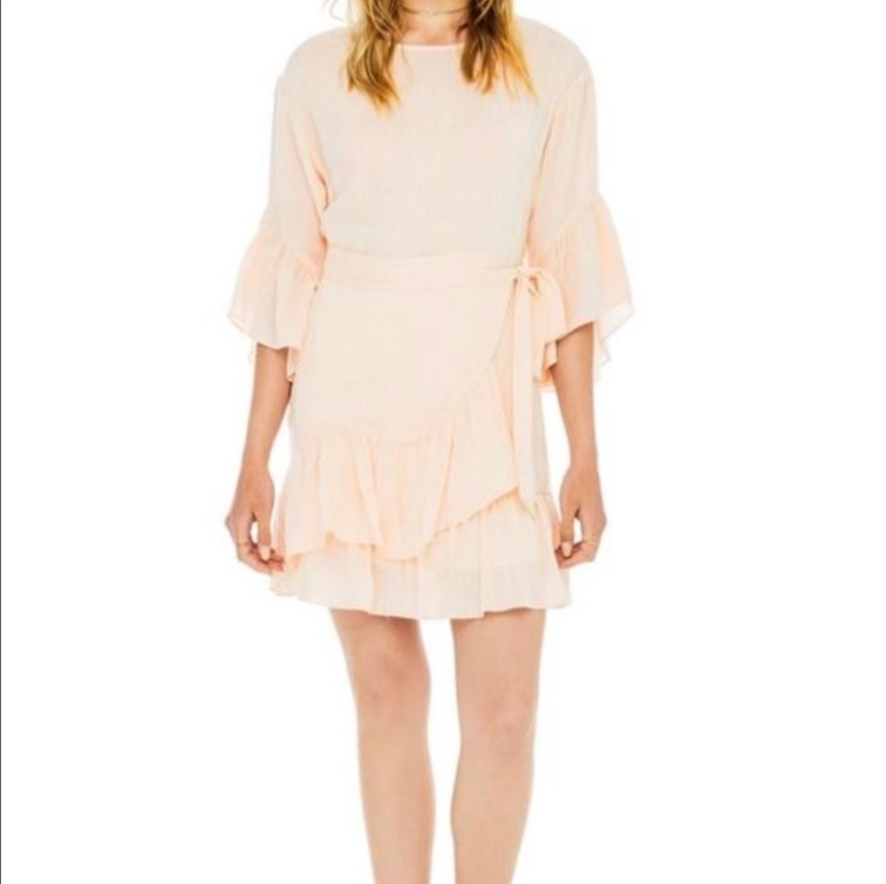 Astr The‎ Label Suri Blush Pink Faux Wrap Mini Dress